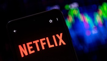 Netflix Logo- In this photo illustration a Netflix logo seen displayed on...