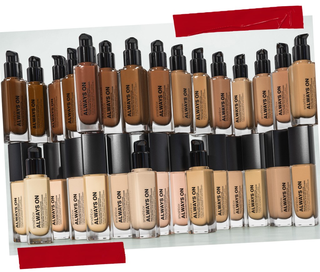 Smashbox Always On Foundation shade range