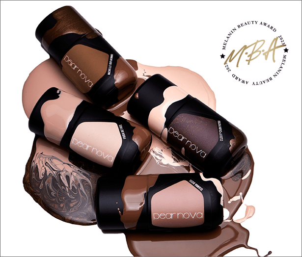 4 different nail colors of Pear Nova’s BRWNGRLMGC Gel Collection